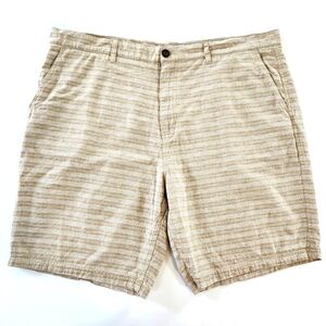 Jack O'Neill Men's Linen Blend Tan Striped Shorts Sz 42